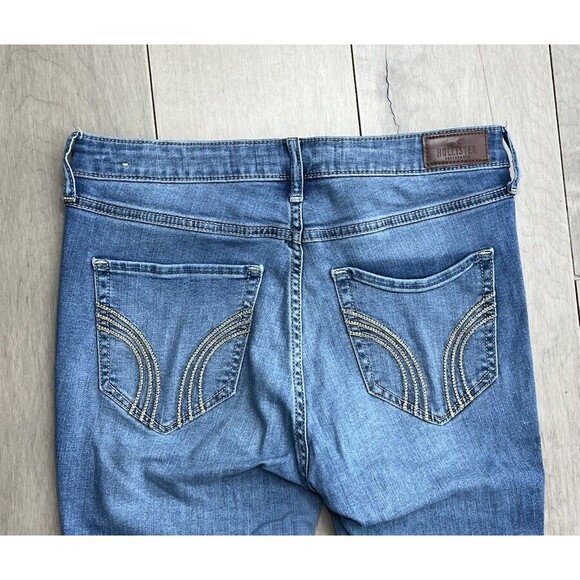 Hollister Juniors Jeans Denim Pants 7S W 28 L 28 High Rise Super Skinny Distress - Picture 5 of 6